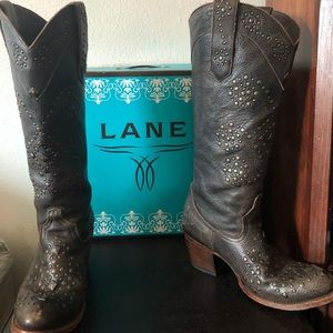 Women’s Lane Leather Studded Zip Up Back Boots